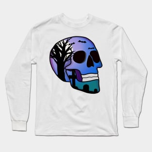 Spooky skull head Long Sleeve T-Shirt